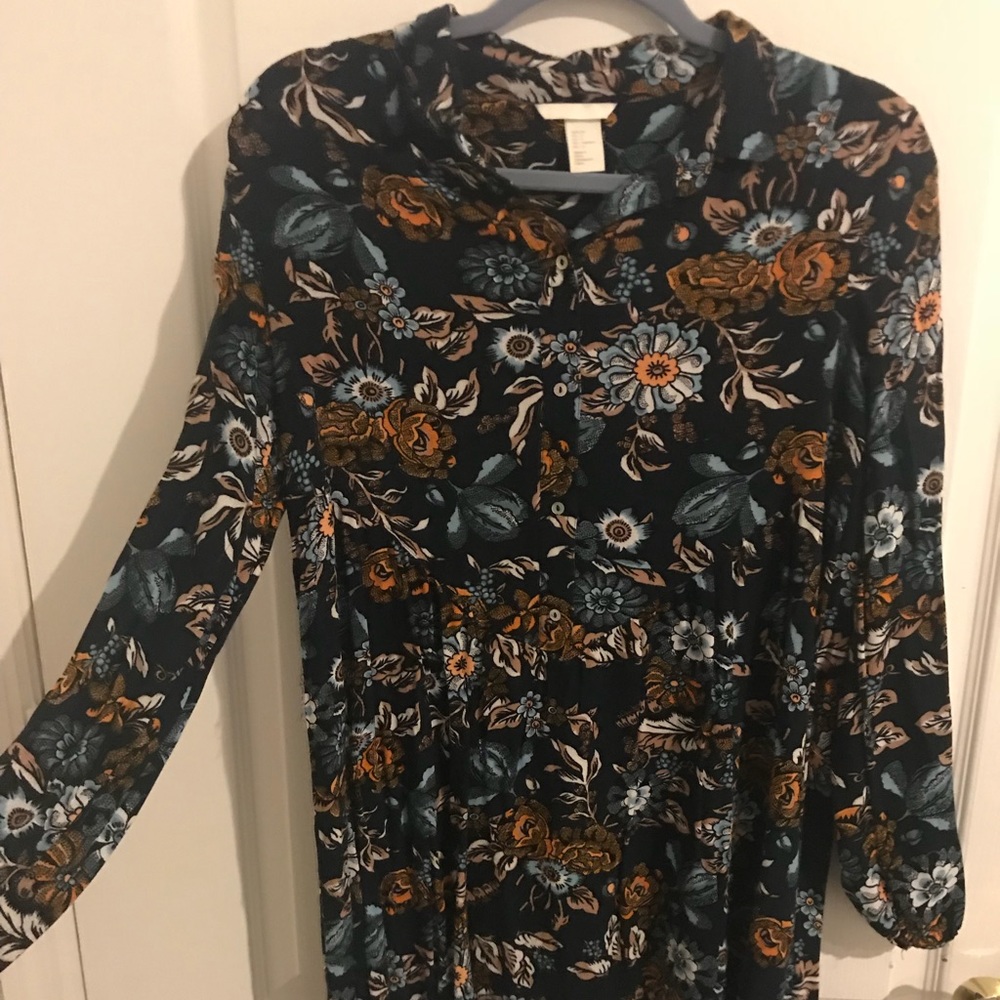 H&M floral collared dress